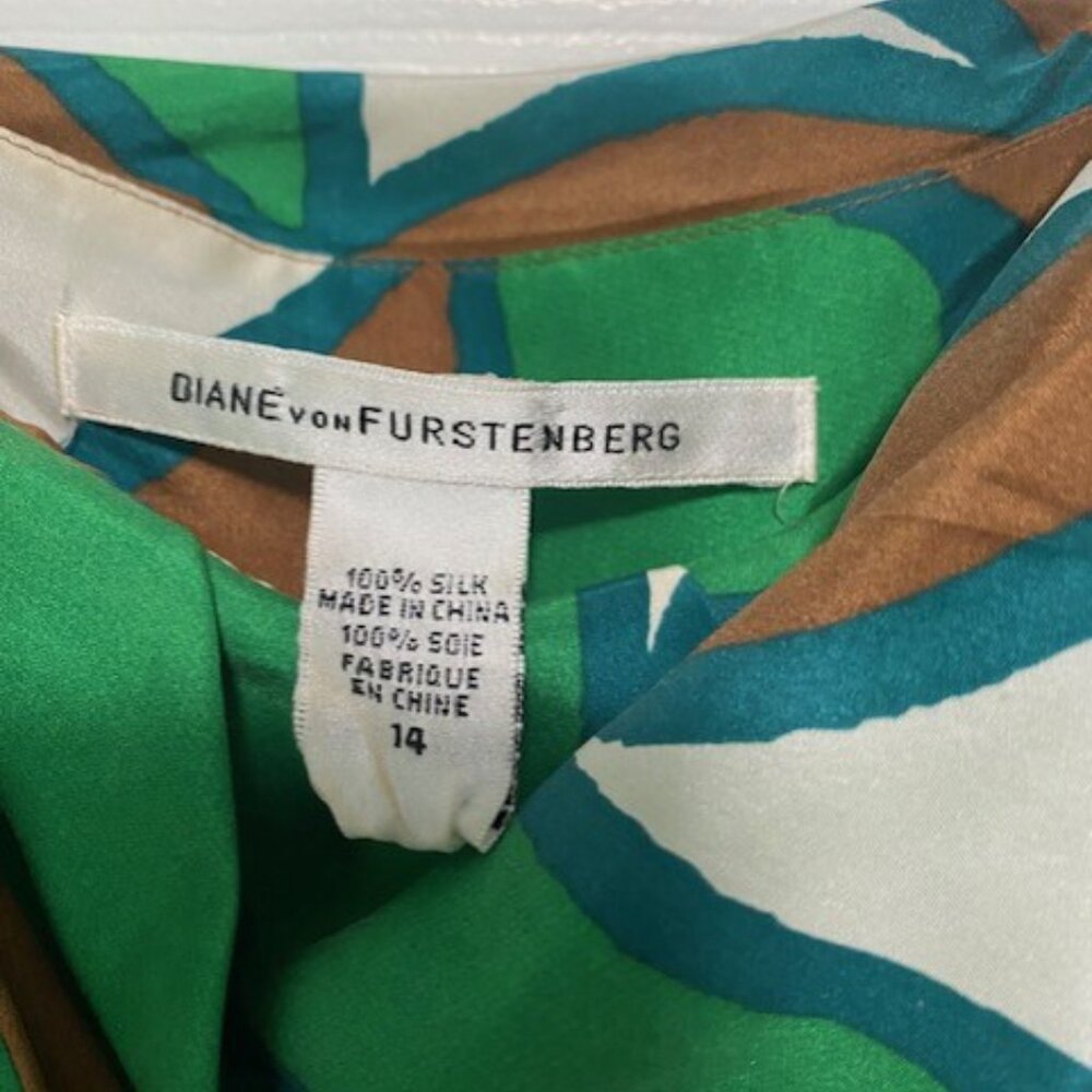 RARE VINTAGE Diane Von Furstenberg Silk Gown - Maxi - 14 - Picture 7 of 8